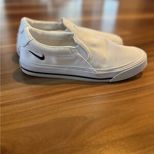 Nike Court Royale AC Slip On Sneakers White Canvas Women’s 8